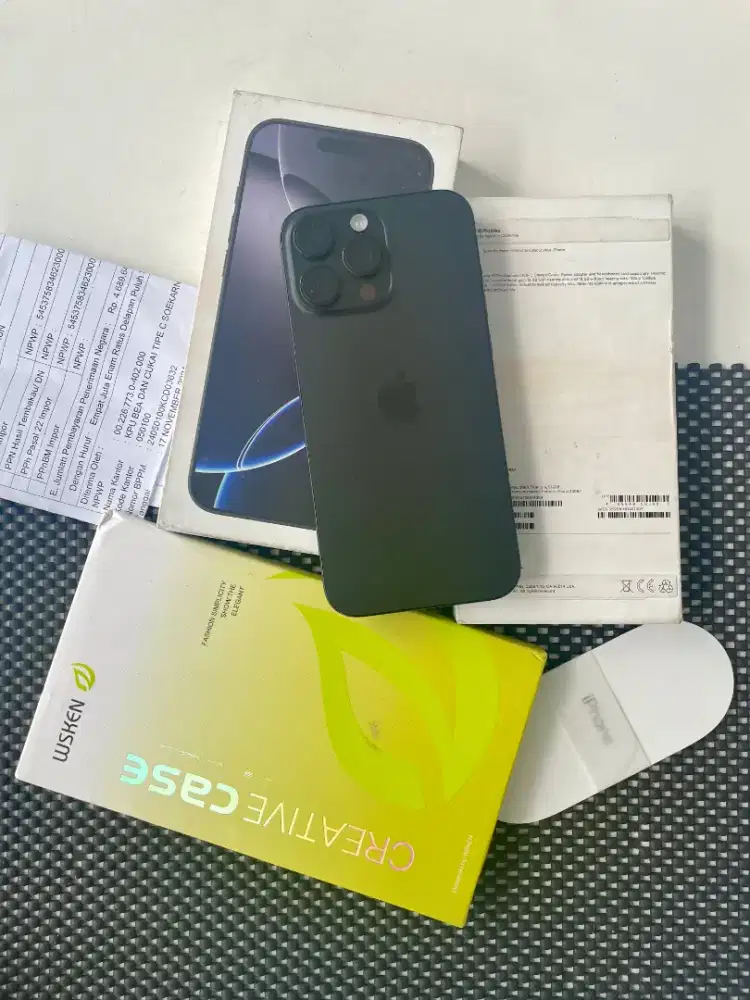 Iphone 16 Pro Max 512gb Black RESMI BC = IBOX Mulus Normal Malang Batu