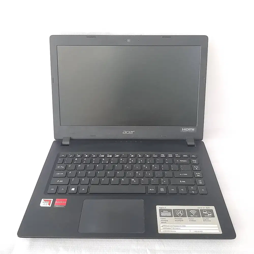 ACER ASPIRE A314-21 AMD A9-9420e RAM 4GB SSD 256GB VGA AMD R5