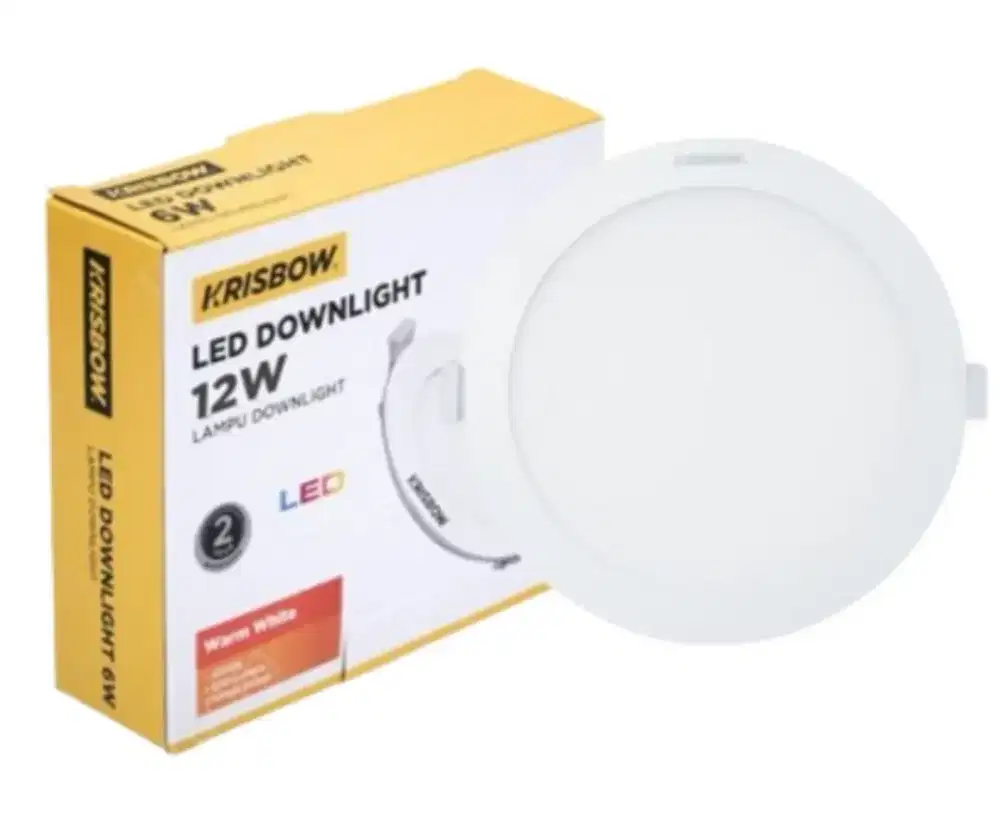 Krisbow Lampu Downlight  Slim inbow 12W warm white- kuning
