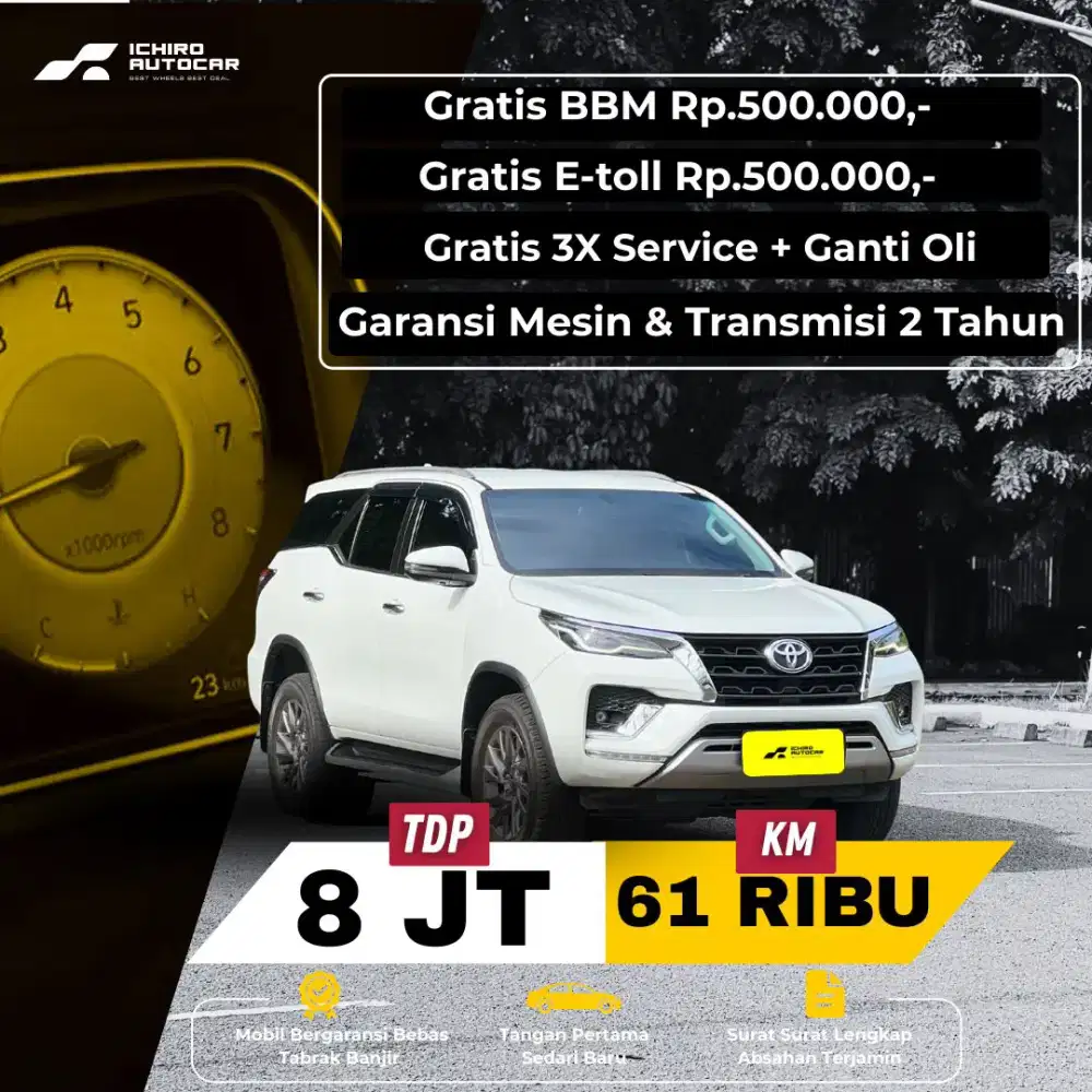 Toyota Fortuner VRZ 2021 KM 61Rb Pajak 01.26 Nopol B Genap 
‎