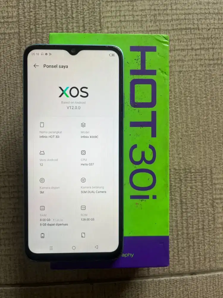 Infinix hot 30i 8/128 fullset