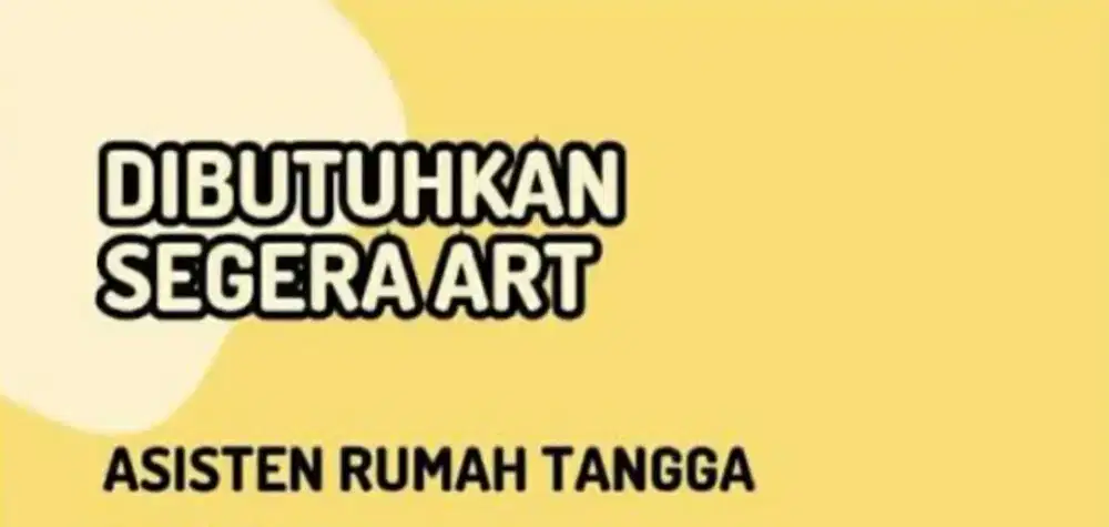 Dibutuhkan Asisten Rumah Tangga