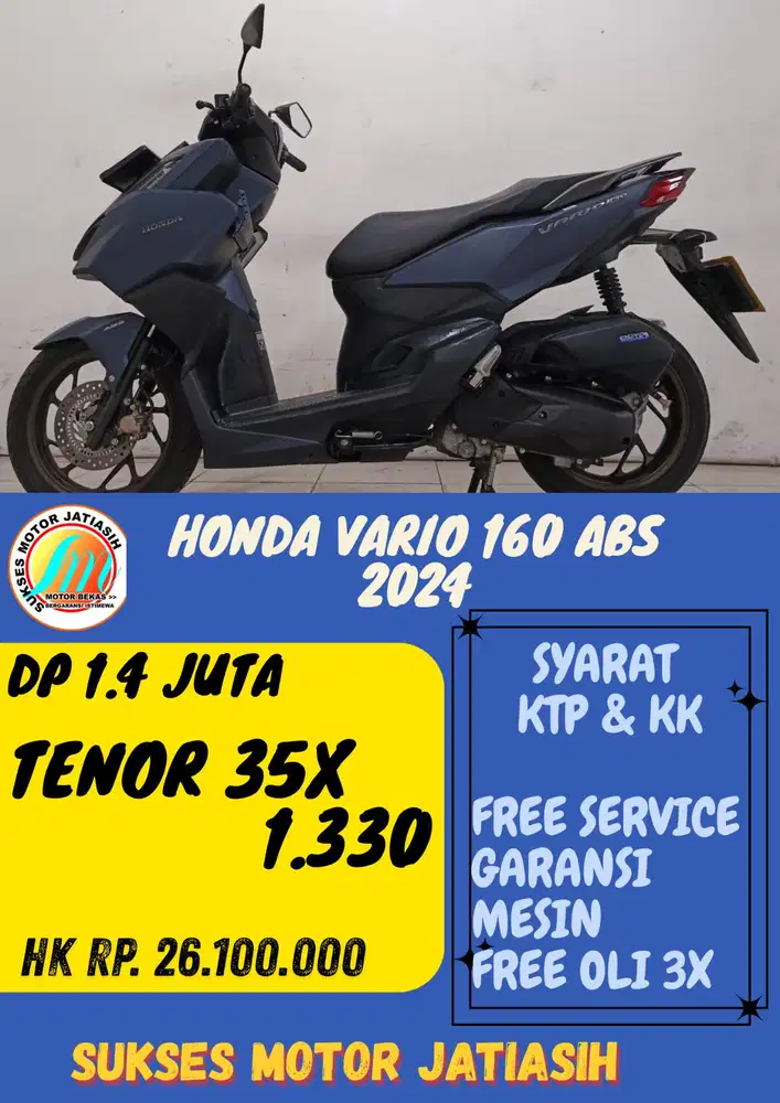 SERIES TERBARU VARIO 160 ABS 2024 DP 1.4 JUTA BISA CASH/KREDIT