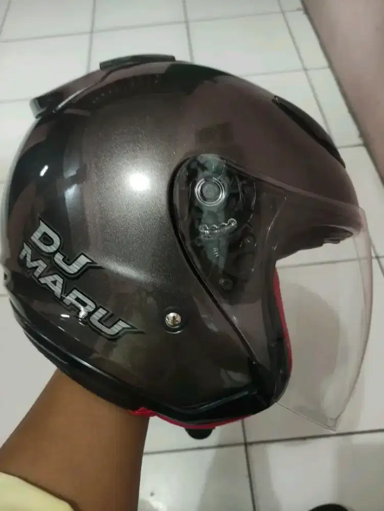 helm kyt dj maru grey glossy ukuran L