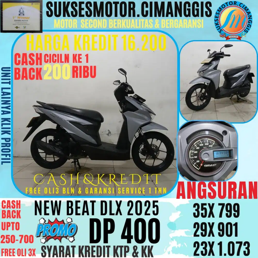 DP 400 NEW BEAT DLX POTONG CICILAN KE 1 200 FREE OLI3X