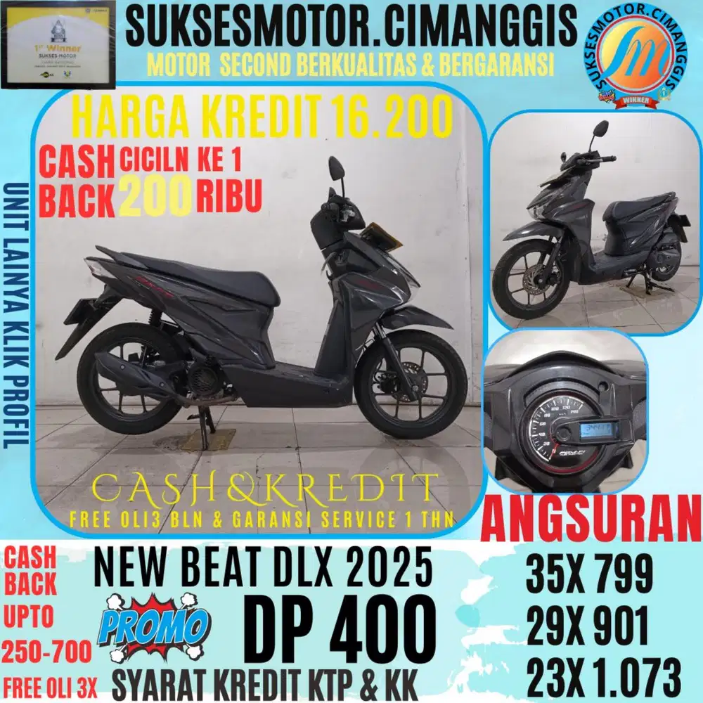DP 400 NEW BEAT DLX POTONG CICILAN KE 1 300 FREE OLI3X