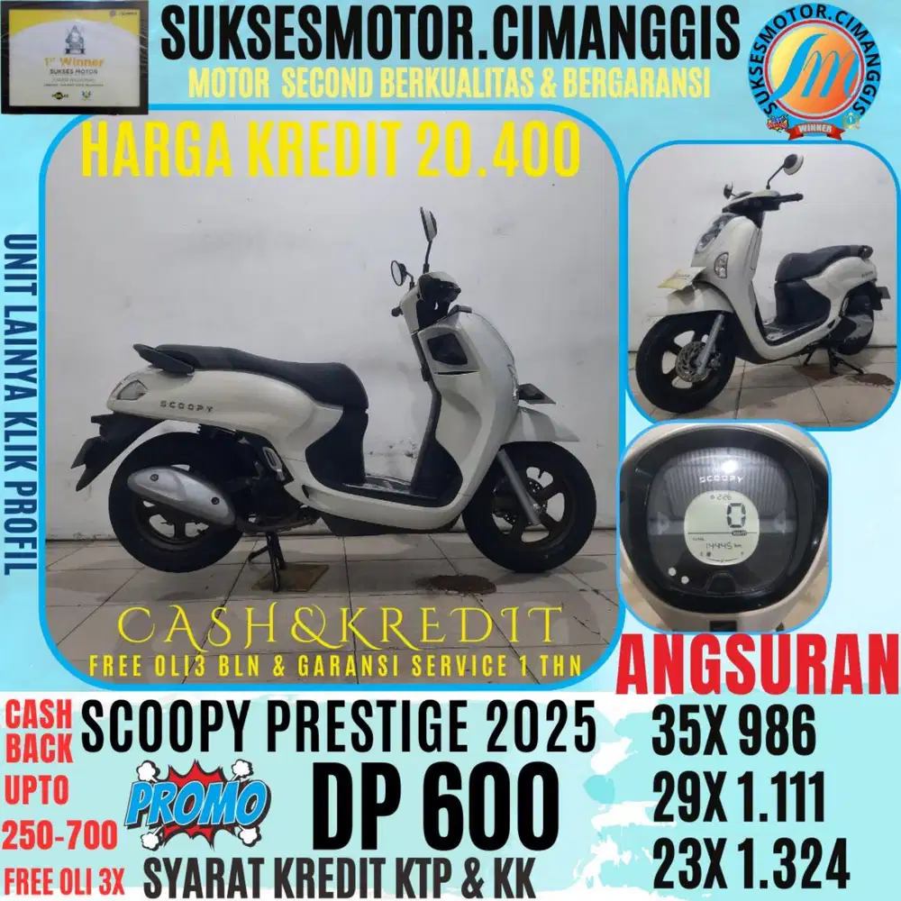 DP 600 NEW SCOOPY KEYLES CASHBACK UPTO 700 RIBUAN FREE OLI3X