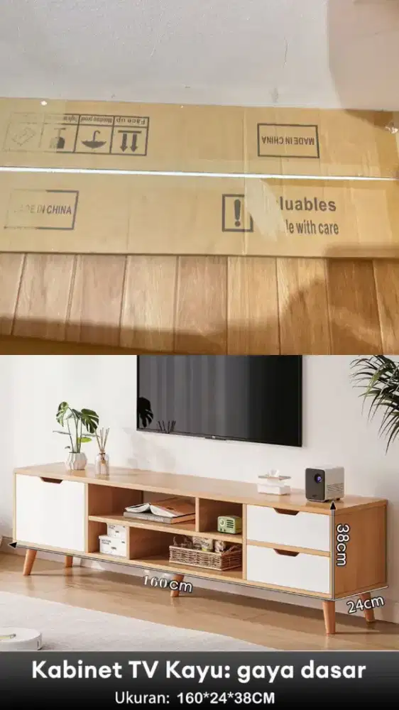 Meja TV Kayu – Baru, Belum Dirakit