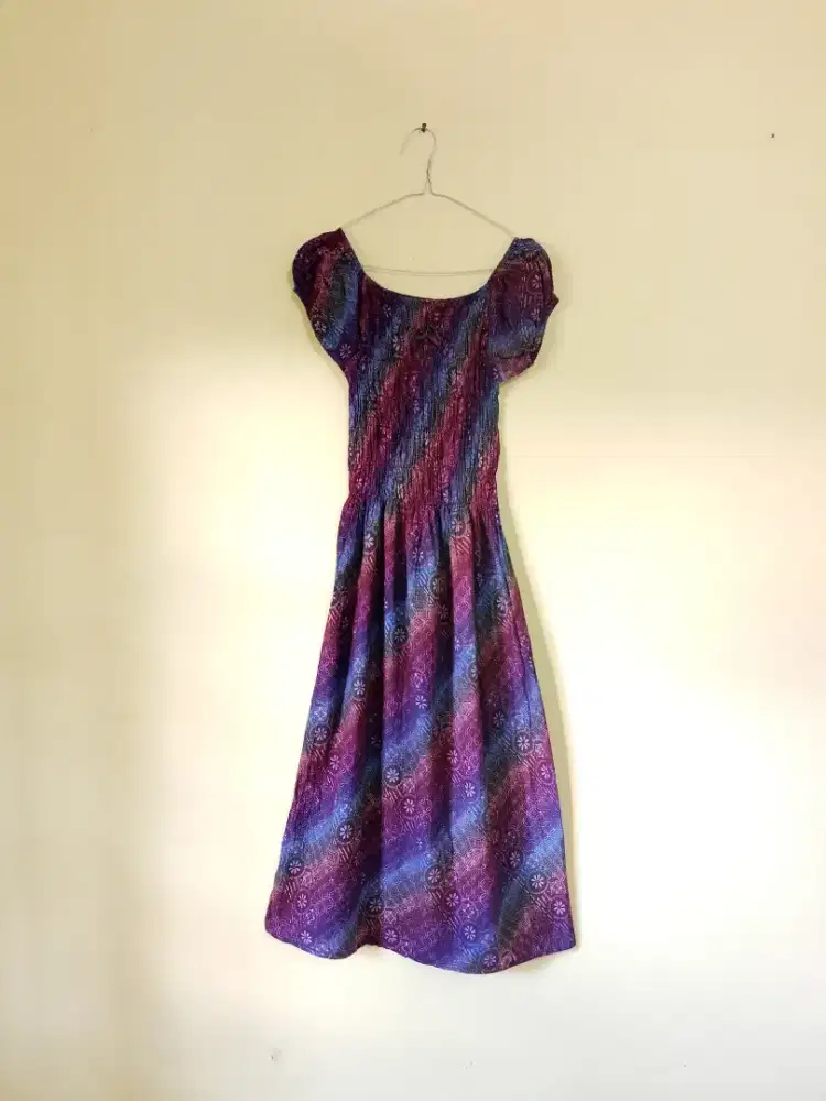 Dress / Daster / Dasul Batik Smoke Ungu