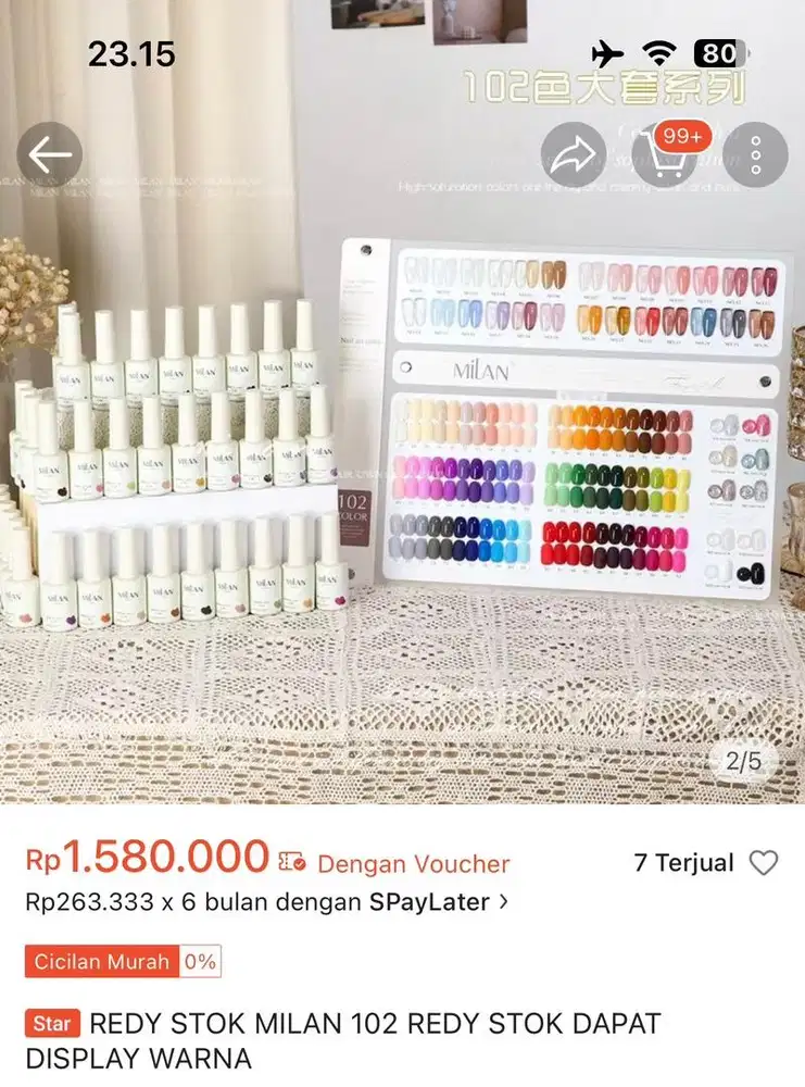 KUTEK GEL SET | MILAN 102 WARNA | FULL SET