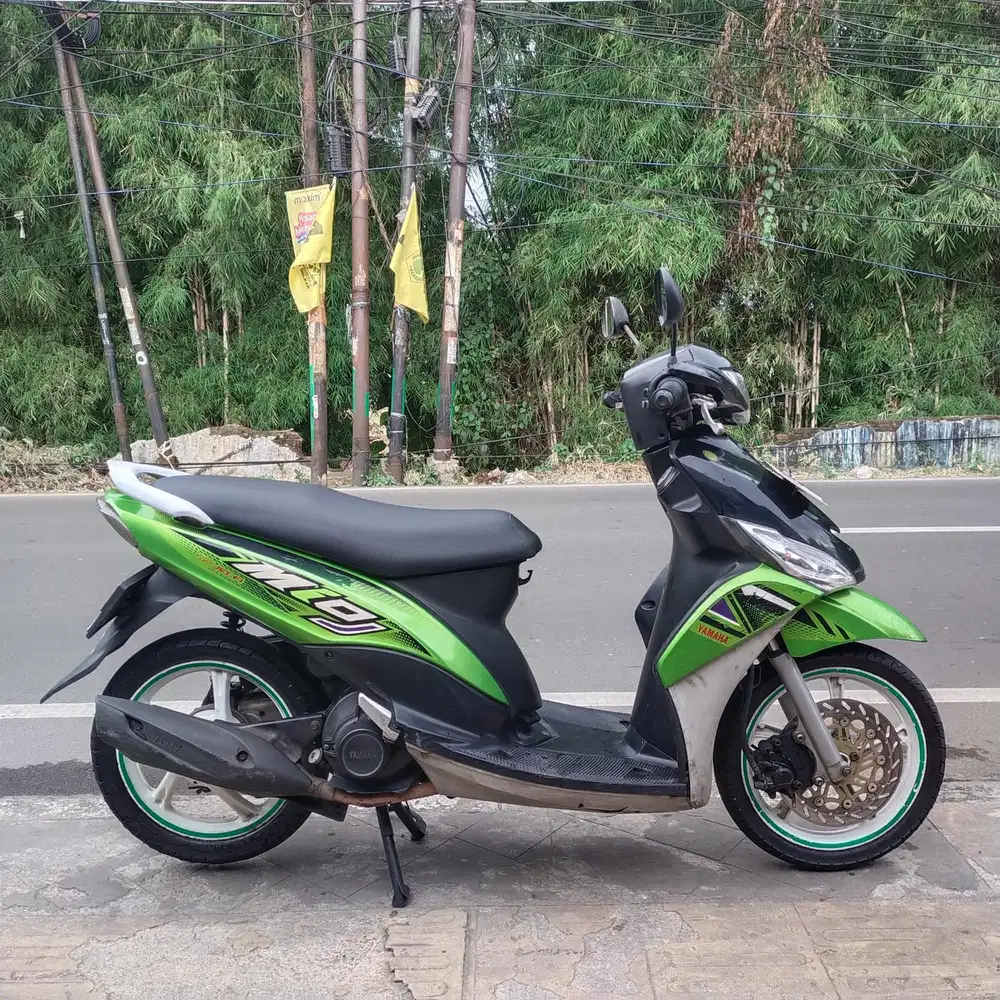 Yamaha Mio J 110 2013 Hijau mesin Aluss Lengkap Bagus