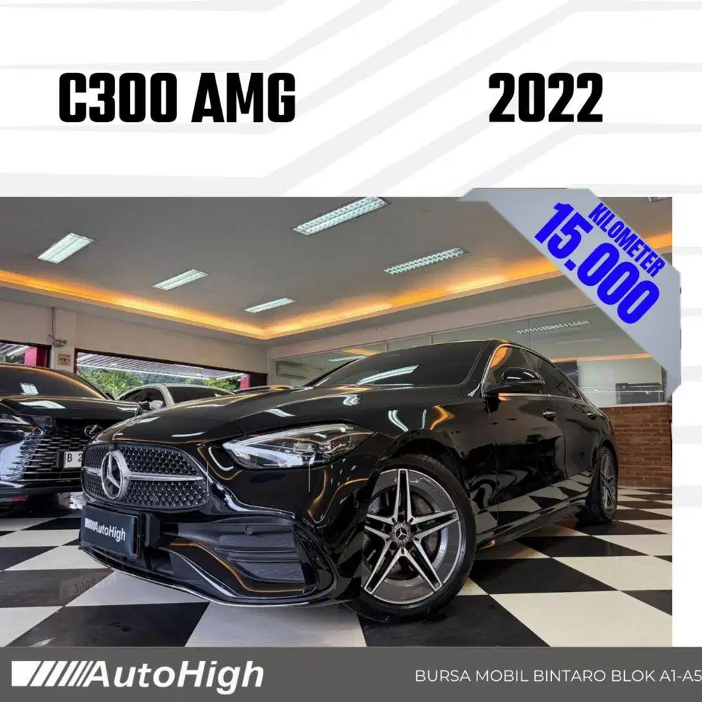 DP10% [Km15.000] C300 AMG 2022 Black Reg 2024 #AUTOHIGH