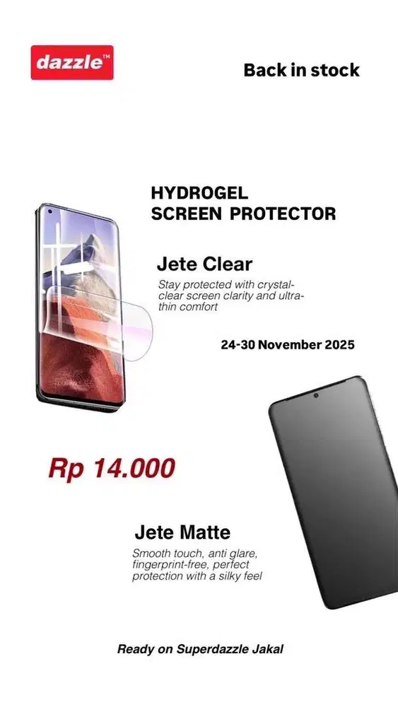 Hydrogel jete clear & matte