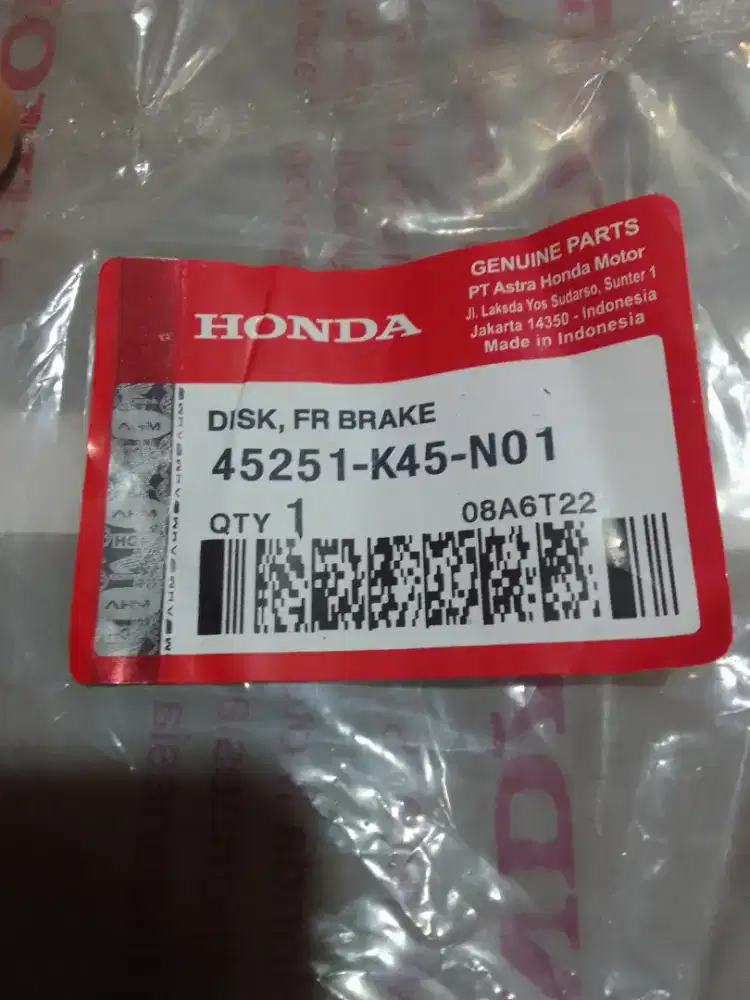 PIRINGAN REM DISC ORI CBR 150