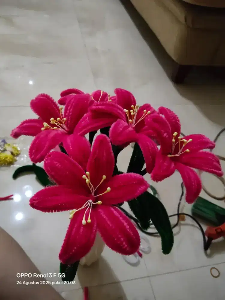 Bunga Pink dekorasi -HSC2025