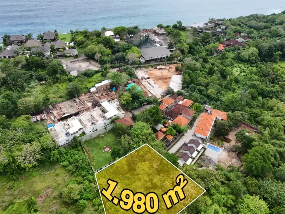 Tanah Strategis Dekat Tebing Pantai di Uluwatu Bali