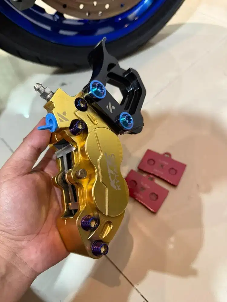 kaliper 4 piston ktc ori + bracket x max