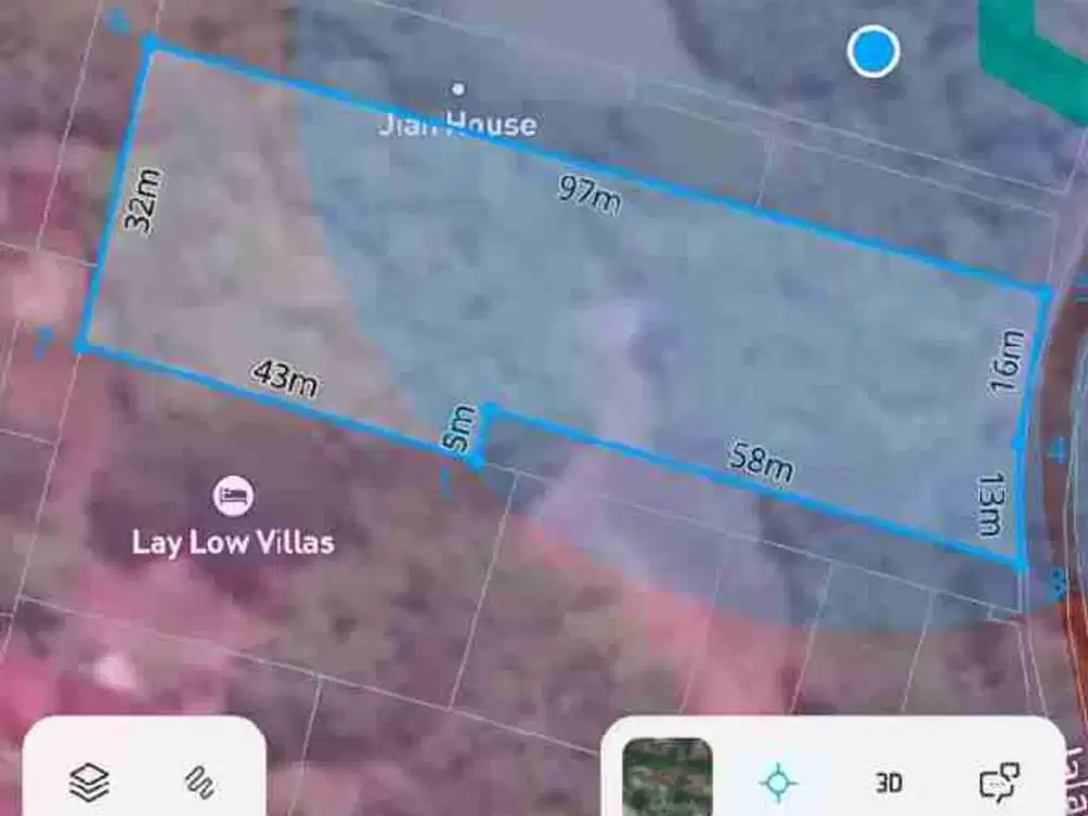 Tanah Luas 2850m2 Lokasi Premium Dekat Pantai Bingin