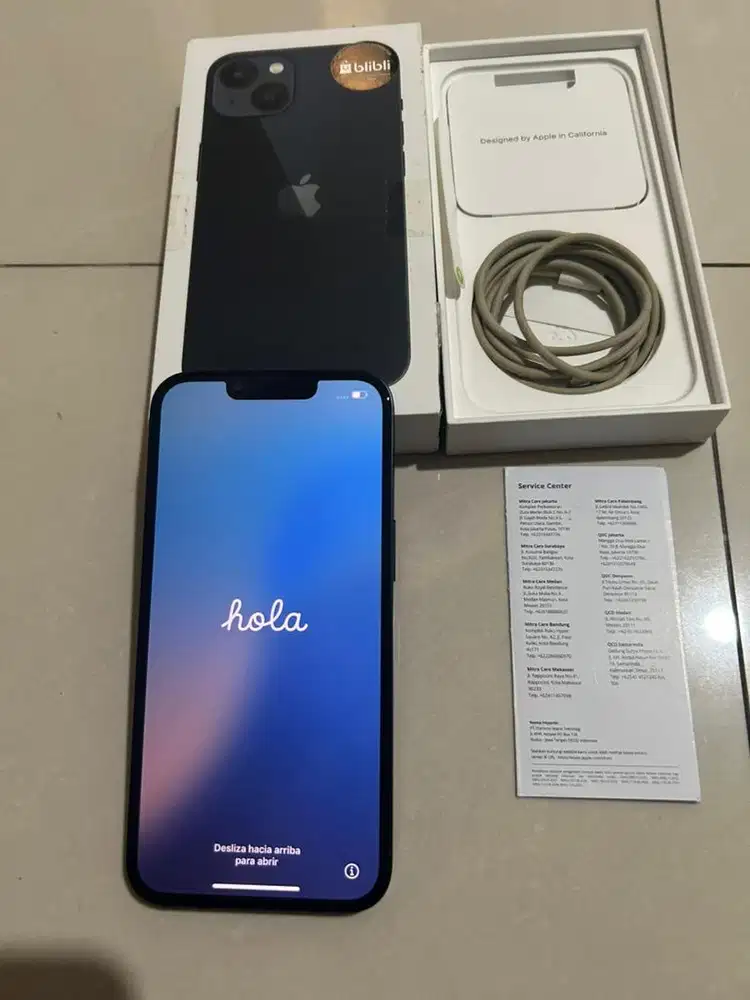 Iphone 13 128gb SA/A mulus banget BH 88% No minus Fullset Grs Resmi
