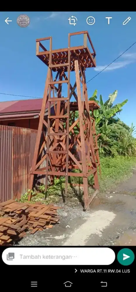 Tower tandon menara ulin  4 mtr