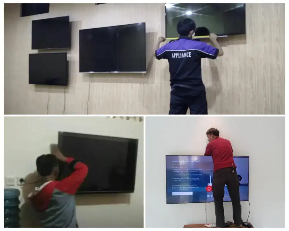 Pasangkan bracket Braket terima rapih