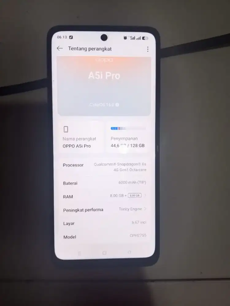 Di jual BU cepat hp Oppo A5i pro, ram 8+8/128, lok jakpus
