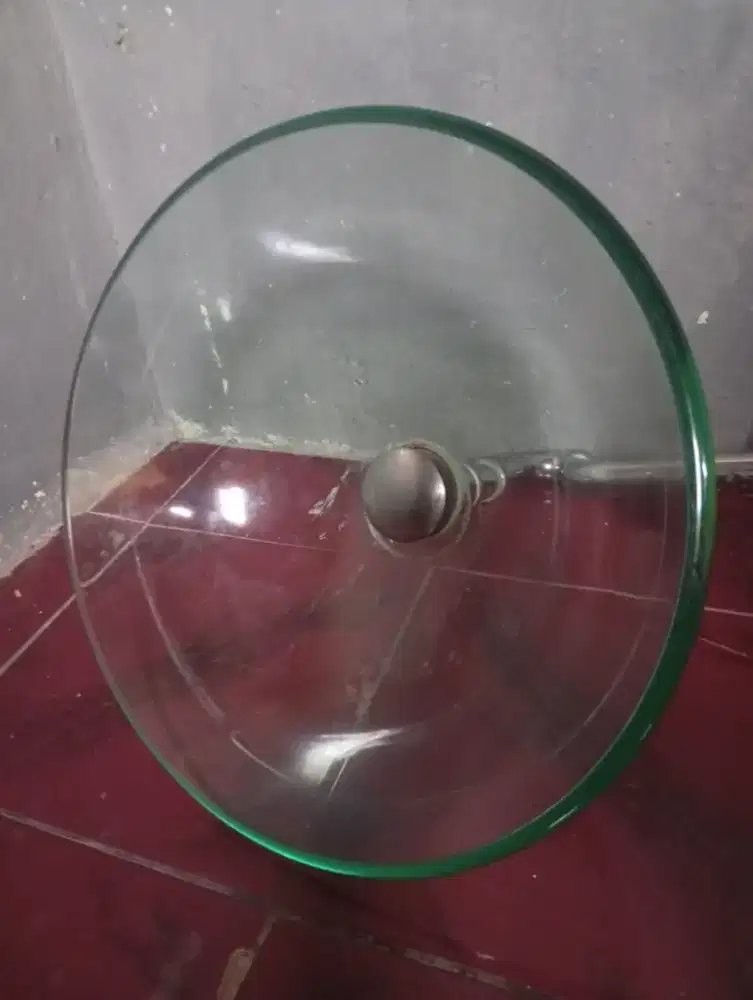 Wastafel bulat kaca tempered glass artistik