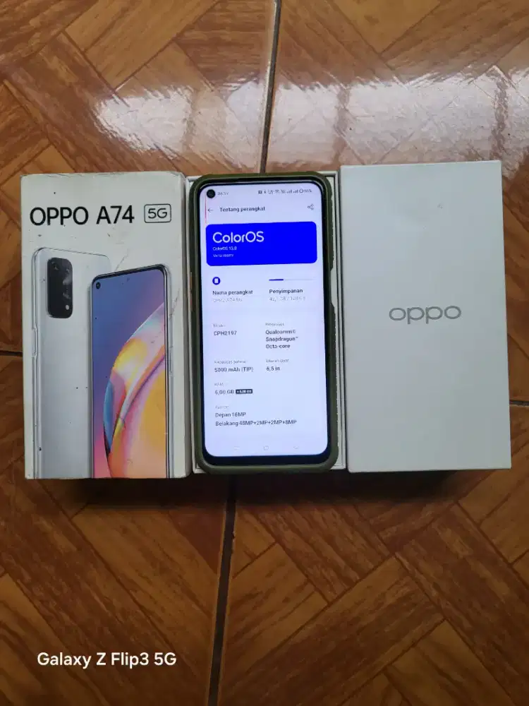 Oppo A74 5G 6/128 Masih Orian Normal Eks Garansi Resmi