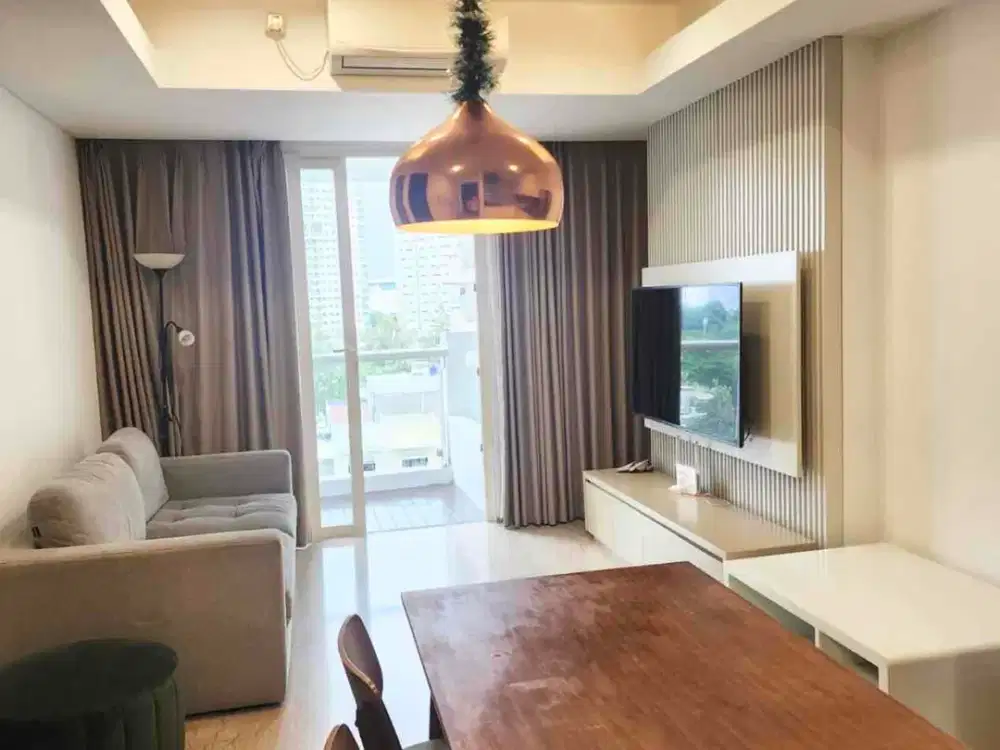 Di sewa apartemen 1 kamar tidur lantai rendah full furnish semi private lift luas 79 m2 di royale springhill residence Kemayoran jakarta pusat