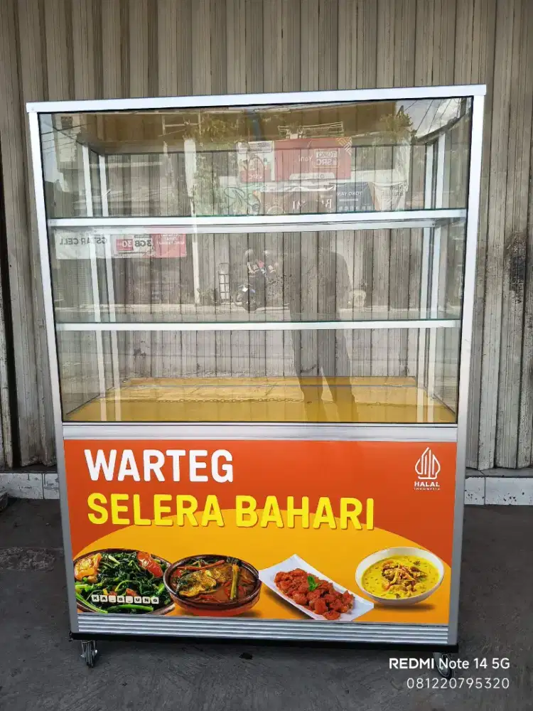 Etalase warteg warung nasi bahan CP