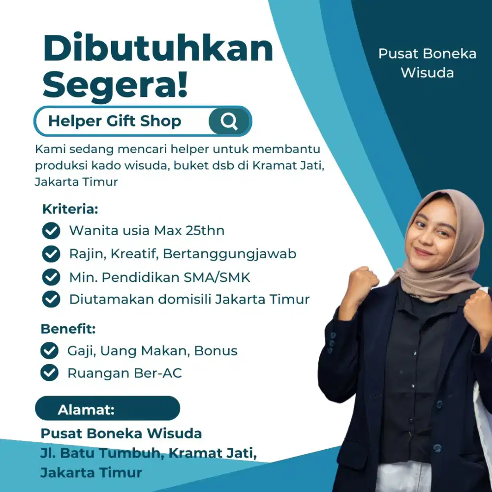 Dibutuhkan Helper untuk Gift Shop Kramat Jati