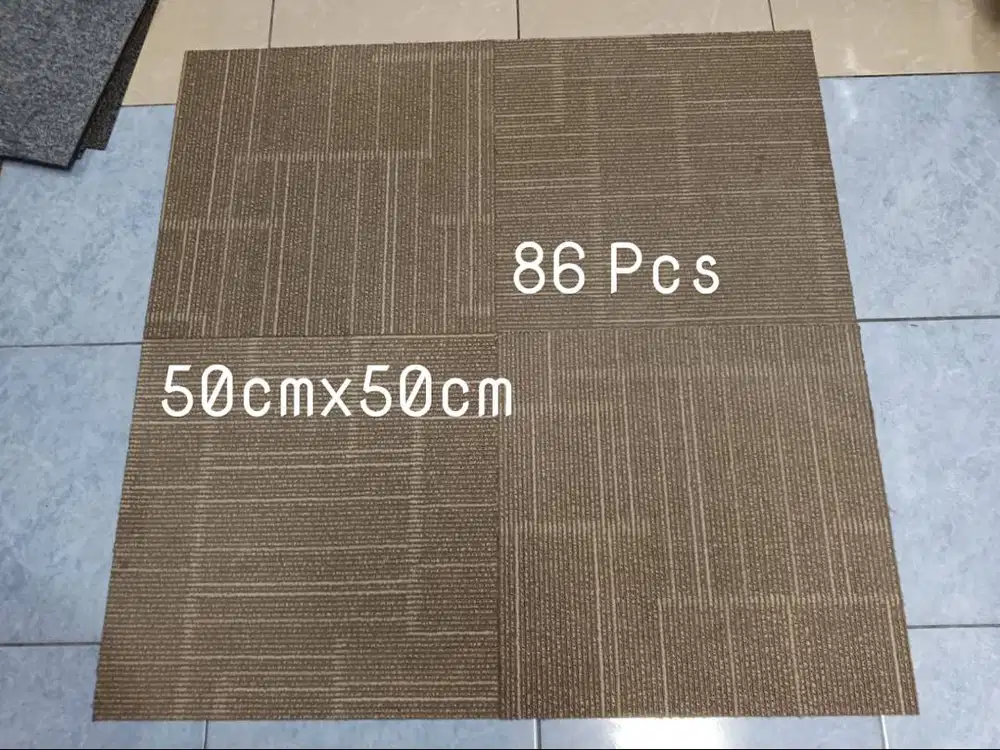 Karpet Coklat bekas ukr 50cmx50cm