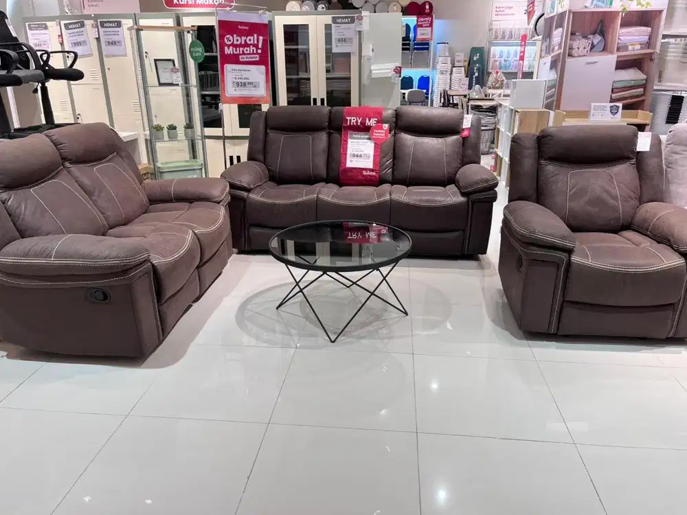 Sofa Set Recliner Banting Harga