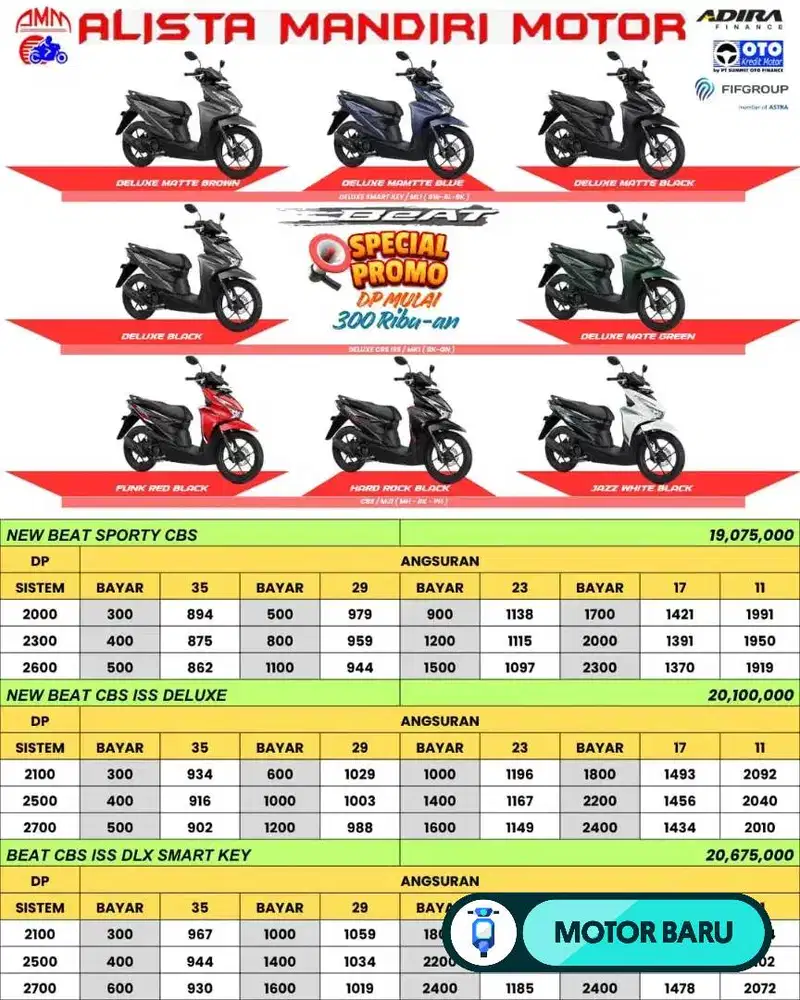 BEAT CBS 2025 DP MULAI 400.000