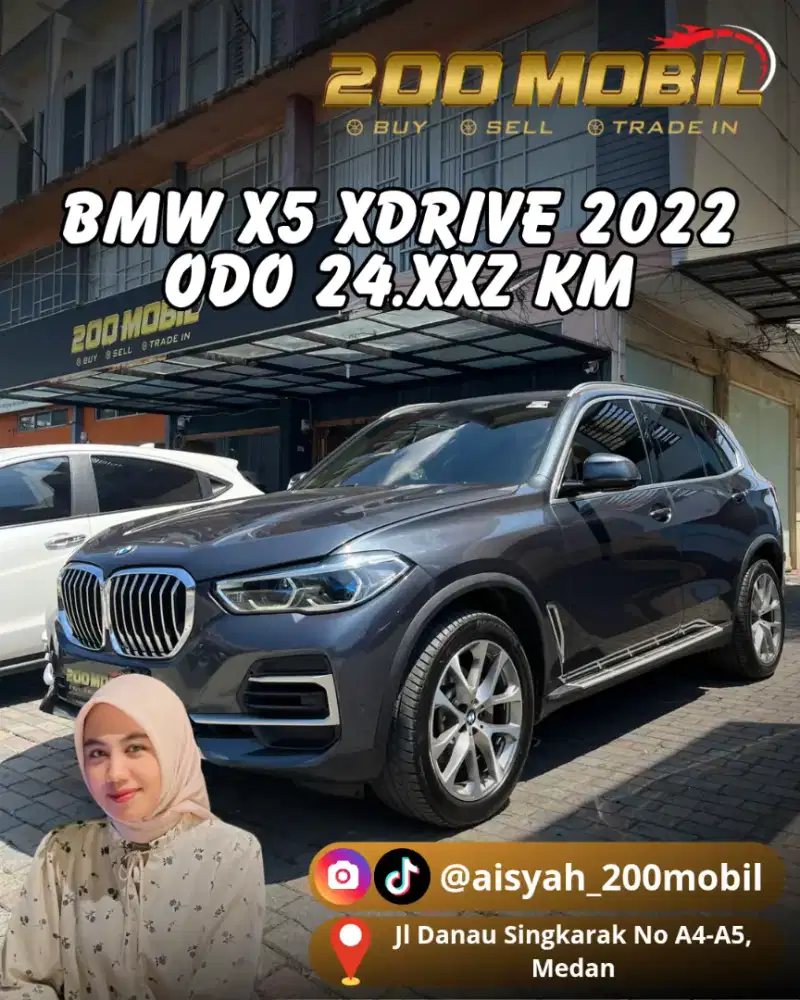 BMW X5 XDrive 40i 2022, Warna Abu-Abu