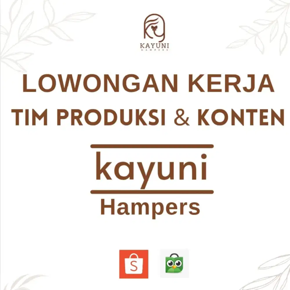 Lowongan kerja Tim Produksi dan Konten - Loker Wanita