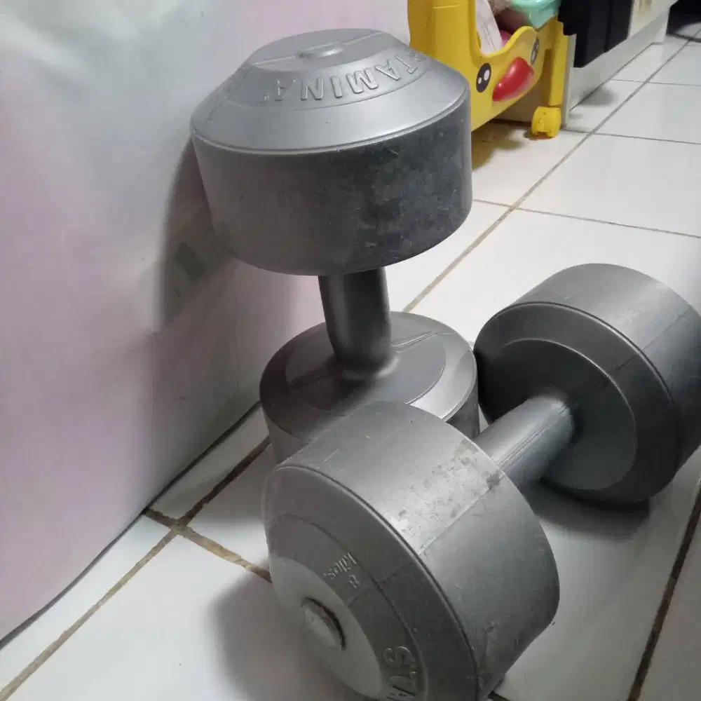 Dumbel Stamina barbel 8 kg murah pvc plastik dumbell no kettle