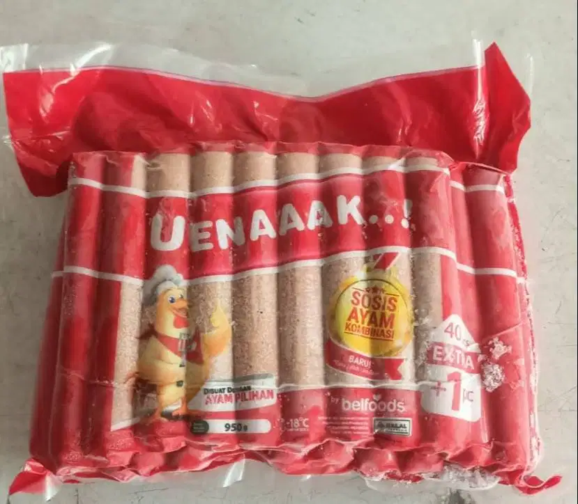 Belfoods Sosis Ayam 950 Gram Isi 40+1 Pcs