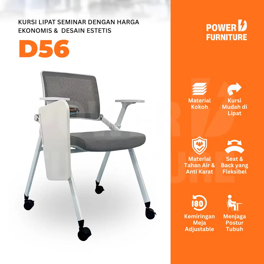 D56 Kursi Bimbel | Kursi Kuliah Lipat | Kursi Lipat Belajar Kampus