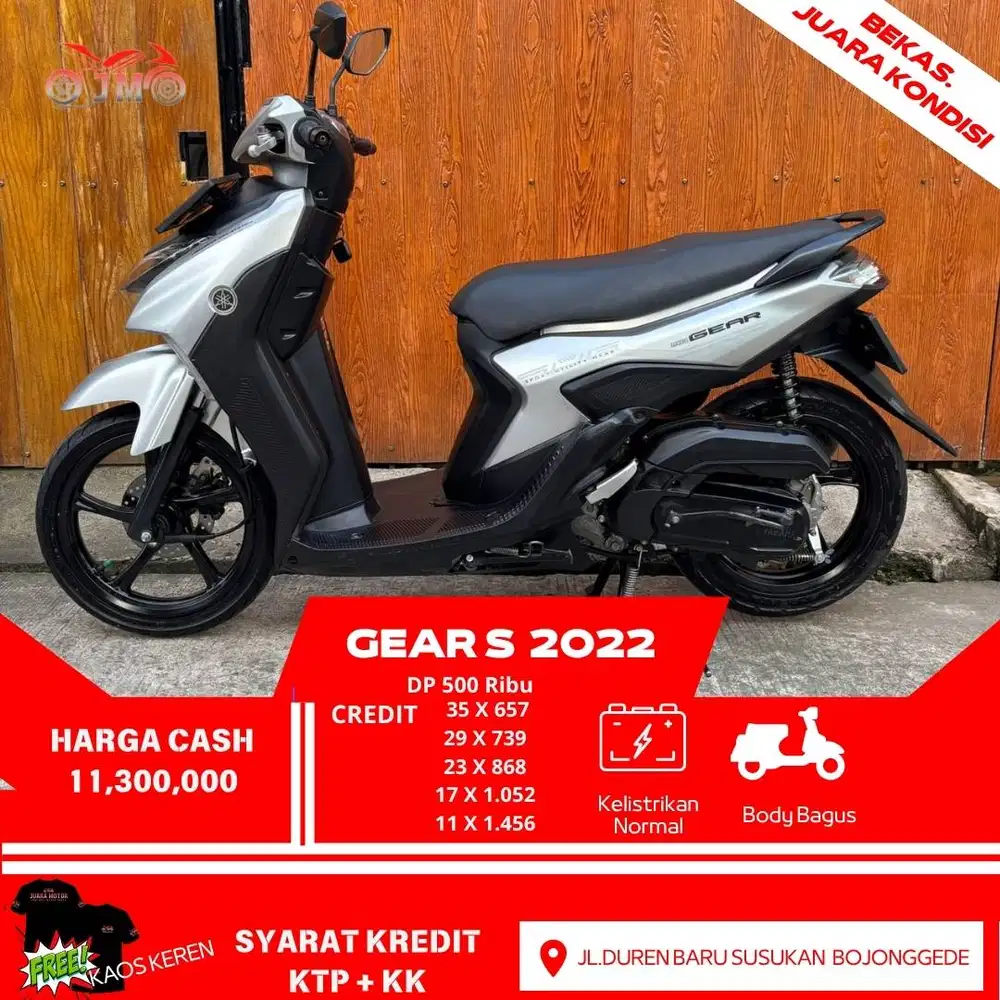 YAMAHA GEAR S 2022 CREDIT DP RINGAN 500 RB ANGSURAN RINGAN PROSE MUDAH