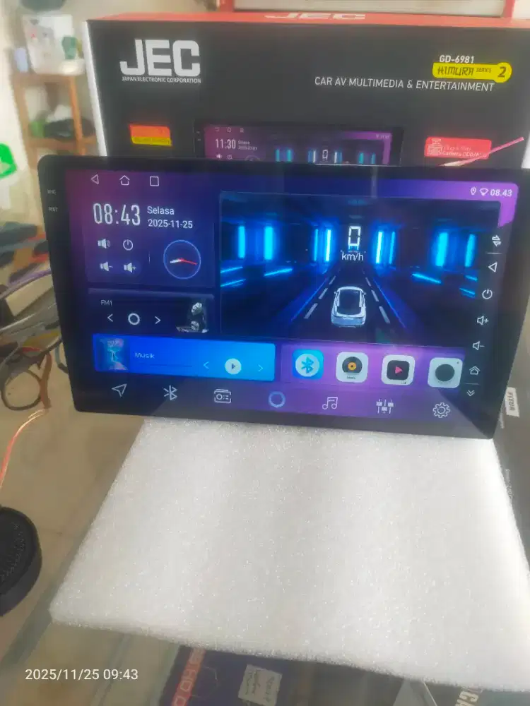 Head unit android 9 inch plus pasang