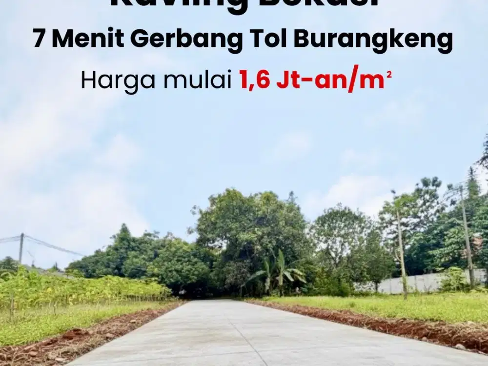 Tanah Kavling Murah Free SHM 10 Menit Toll Bungkareng