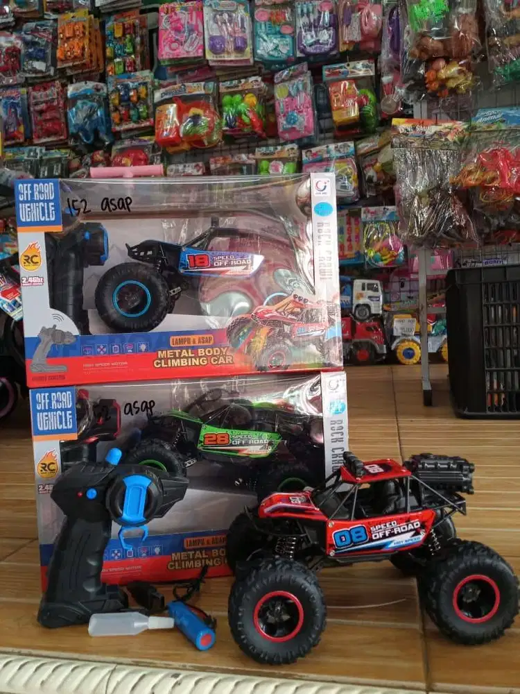 mainan anak rc offroad jeep asap
