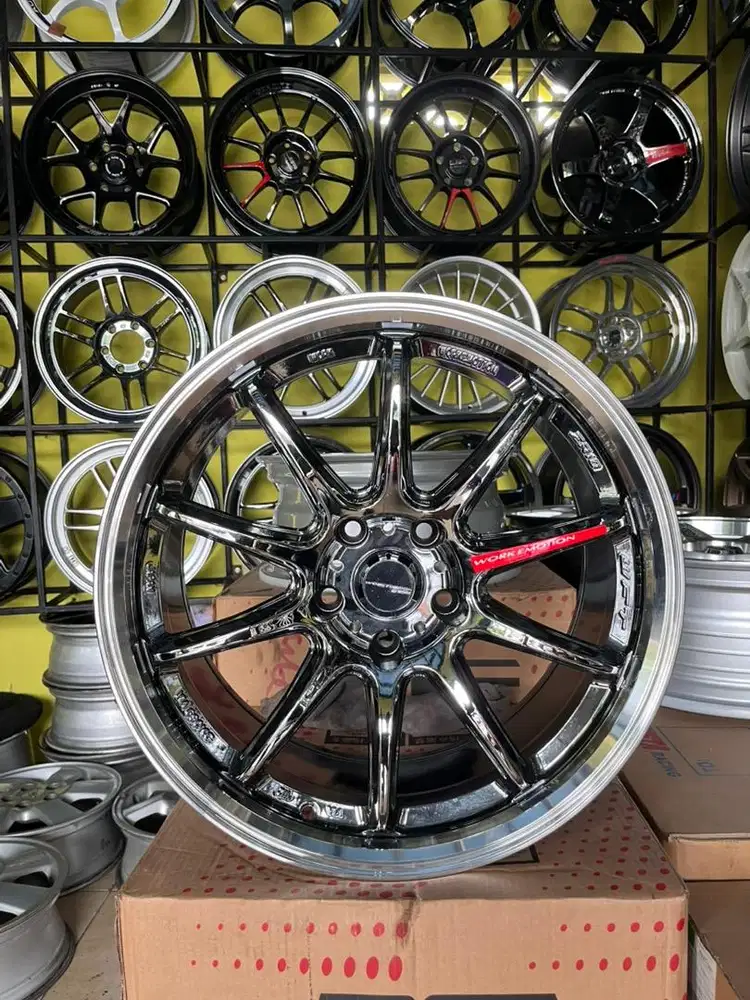 VELG WORK BLACK CHROME R18x8.5 H5X114.3 INNOVA,CIVIC,CRV,HRV,MAZDA