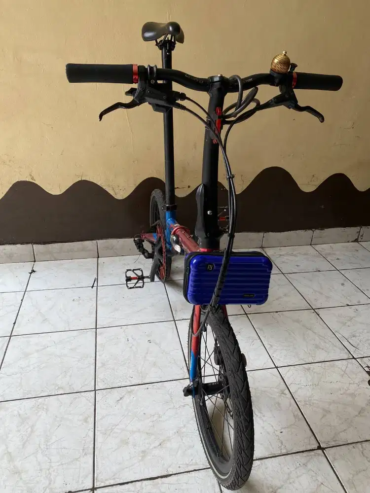 Jual Sepeda Lipat - Element Troy 10 Speed RED-BLUE