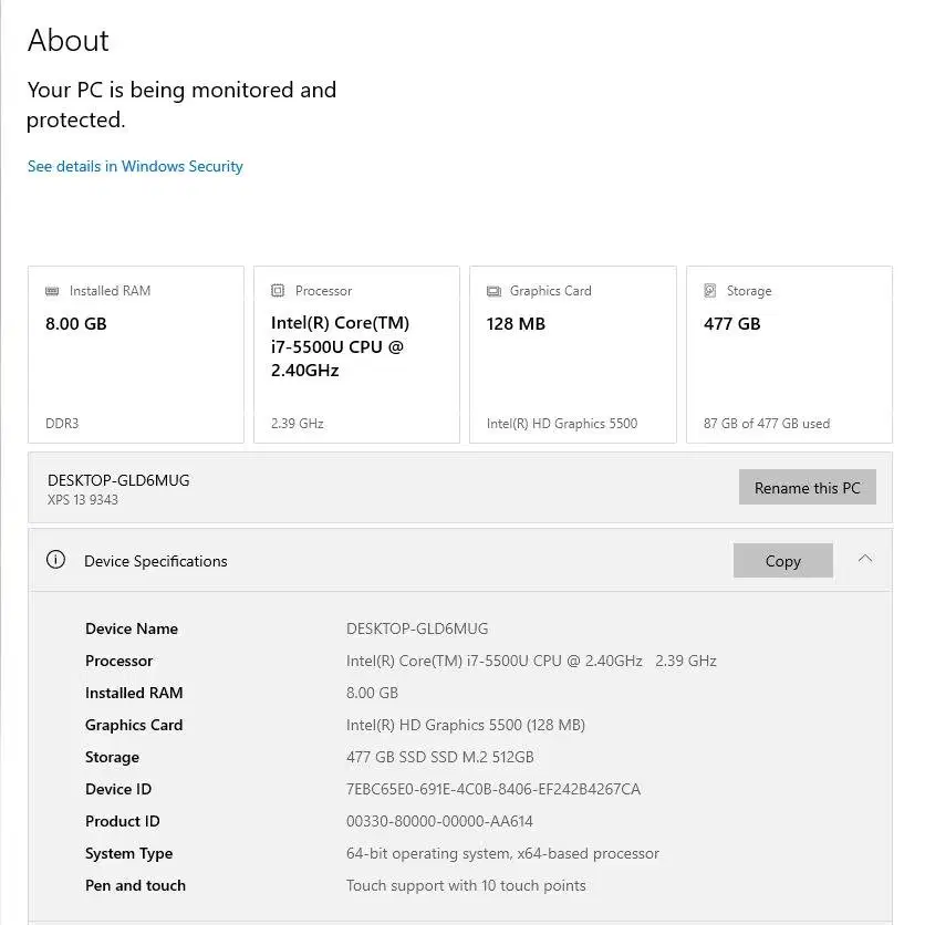 Jual Rugi Laptop DELL XPS 13 9343 Dual Core Core i7  Komplit Jerit