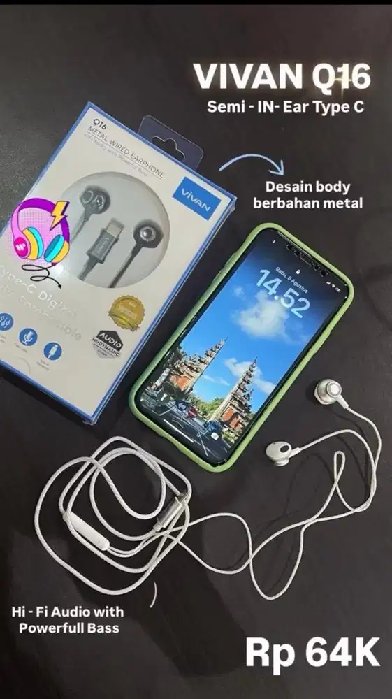 HEADSET KABEL VIVAN Q16