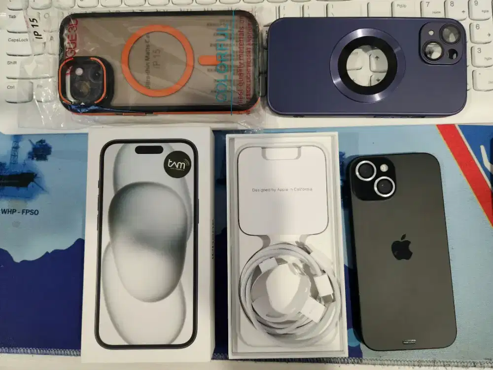 Iphone 15 Black 128 GB Ibox Garansi  resmi like new