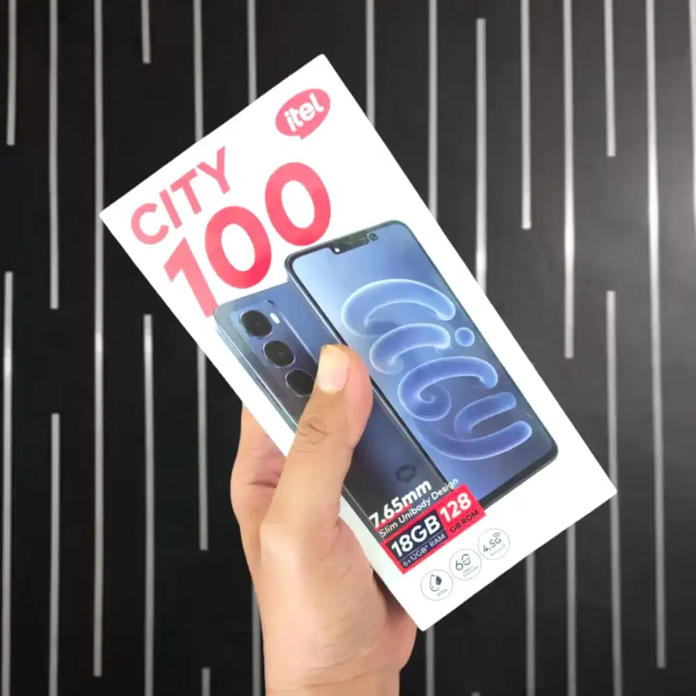 ITEL CITY 100 6GB/128GB BARU SEGEL BOX GARANSI RESMI