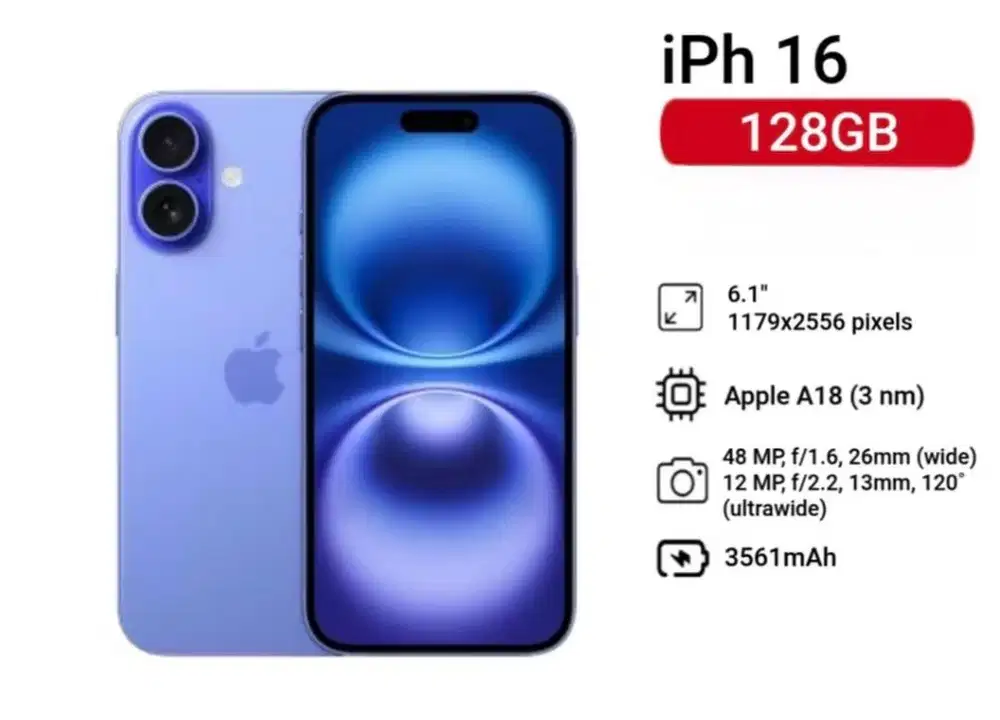 IP 16   128Gb mulus seperti baru